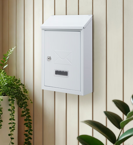 Letter box wall mounted white - box,