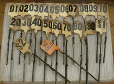 G18 - VINTAGE ANTIQUE NATIONAL CASH REGISTER NCR PRICE FLAG COMPLETE SET