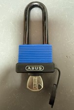 Marine Weatherproof Padlock Long Shackle 45mm ABUS 70IB45 AquaSafe Used