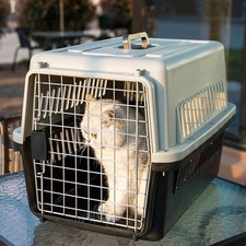 Grey Large Pet Carrier Cat