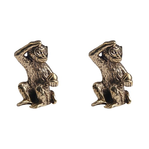 Bronze monkey statue - 2x,