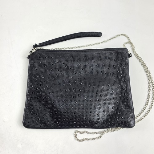 Catwalk black studded clutch - studded,