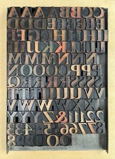 Wooden Letterpress Type Wood Poster Type Printing Caps and numerals 25mm #4