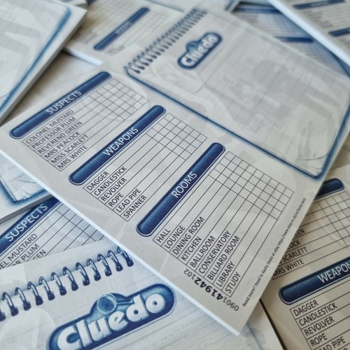 Cluedo detective notes - cluedo, pad