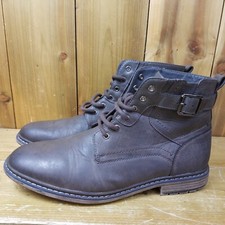 River Island Dark Grey Leather Ankle Boots Mens UK Size 9 EU43