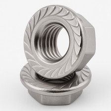 Hexagon Flanged Nuts M3 M4 M5 M6 M8 M10 M12 M16 NON SERRATED A2 STAINLESS STEEL