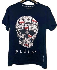 PHILLIP PLEIN COUTURE SWAROWSKY Skull T-Shirt Black Designer Mens XL Slim-Fit