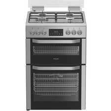 Hotpoint 60cm Dual Fuel Cooker - Stainless steel HDD6GDC2WX