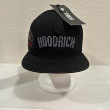Hoodrich OG Mark Snap Side Patch Black Flat Bill Adjustable Snapback Hat Cap