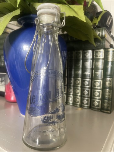 Vintage french milk bottle - vintage,