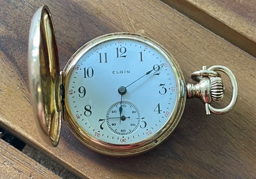 14k gold elgin ladies pocket - 14k,