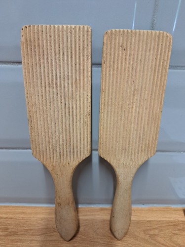 Vintage wooden butter pats - butter,