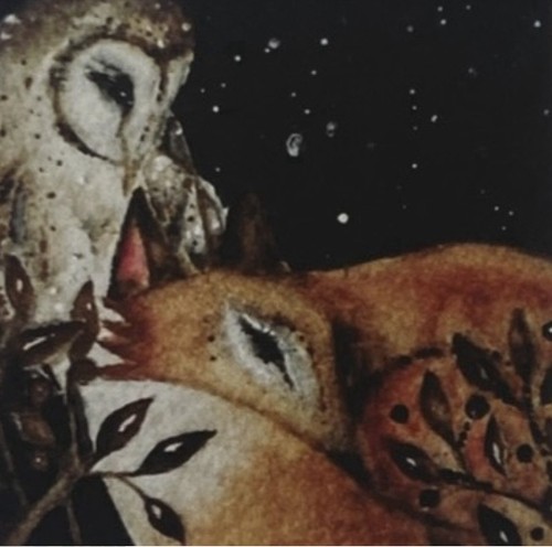 Aceo owl and resting fox - aceo,