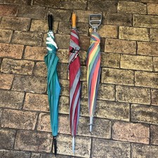 VINTAGE STICK UMBRELLA AND TWO