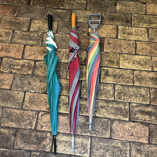 Vintage stick umbrella and two - stick,
