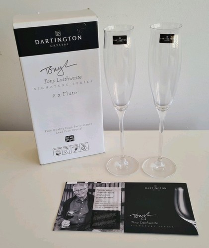 Dartington crystal flutes - 2,
