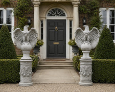 Stone eagle pair statues - pair, of