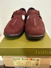 Hotter Sunset Sunrise Nubuck Shoes Size 6 in Ruby. Brand New in Box