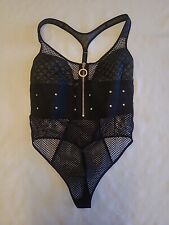 Honey Birdette Serena Black Bodysuit Size Medium Excellent Used Condition 