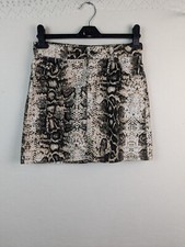 Topshop Ladies Size 6 Snake Print Mini Skirt