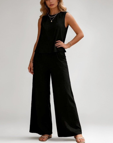Womens black piece set - 2, wide
