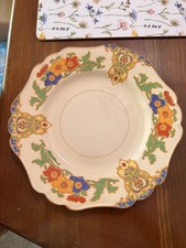 John Maddock & Sons China England Royal Ivory Minerva 10” Dinner Plate  Flowers