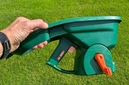 Evergreen seed spreader hand - seed, spreader,