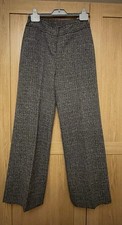 Principles Petite Wide Leg Grey  Check Trousers