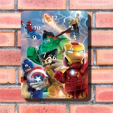 Lego Marvel Design Wall Clock New boxed Ideal Gift wall hanging kids or Adults
