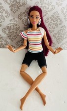 Barbie Made To Move Doll , Purple Hair, Articulated  Poseable B2