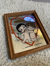 Vintage Kim Casali Love Is Sometimes So Strong It Hurts Frames Mirror 70’s