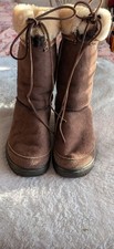 UGG Australia S/N 5273 Brown Suede Winter Boots w/ Sheepskin Lining Size 6.5