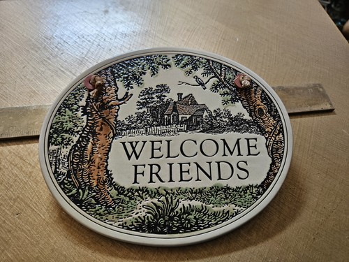 Vintage embossed ceramic - embossed,