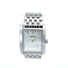 Raymond Weil Don Giovanni Tank Watch Men 30mm Silver Dial Steel Date New Battery