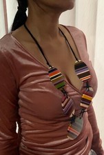 One Button Necklace - Poly Resin - Jewellery Code N1130ml