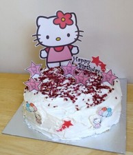 Hello Kitty Cake Scene Stand Up Toppers Edible Party Decorations cup