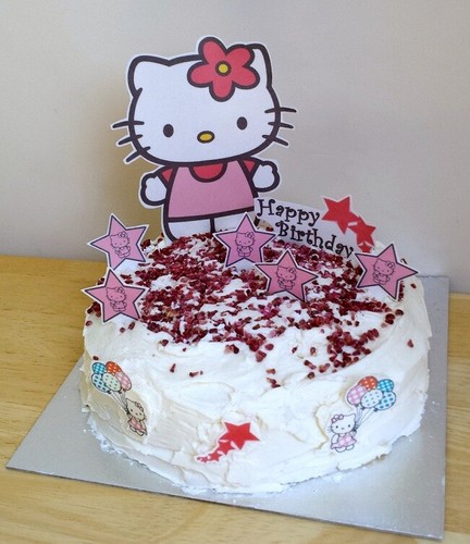 Hello kitty cake scene stand - cake,