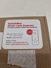 SwitchBot WiFi Water Sensor 3 Pack, Smart Water Leak Detector, 100dB Adjustable