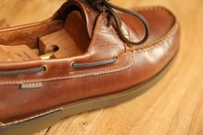 Barker Brown Leather Boat Deck Shoes Boot Mens UK 11 US 12 EU 45