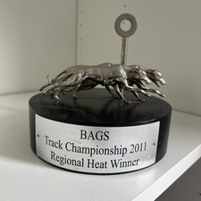Greyhound racing trophy 2011 Bags track champion regional heat winner