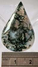 31cts Natural Moss Agate Cabochon. Loose Gemstone.