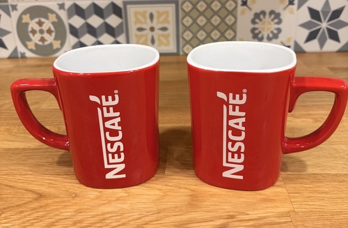 Nescafé vintage red ceramic - nescafé,