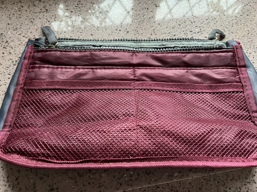 Burgundy handbag organizer - handbag,