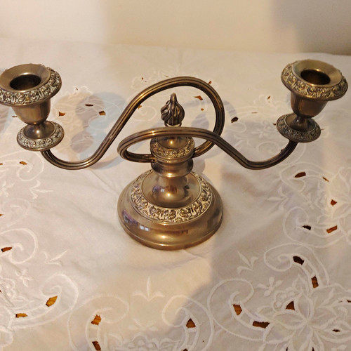 Victorian silver metal - victorian, 2-arm