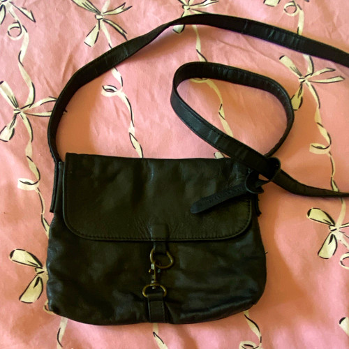Topshop black leather - black,