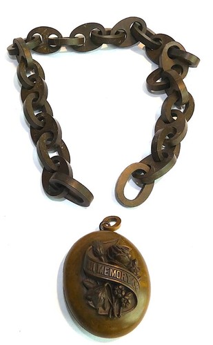 Victorian vulcanite mourning - victorian,