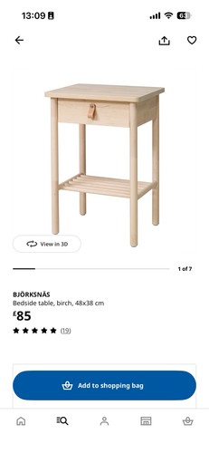 Ikea björksnäs bedside - bjÖrksnÄs,