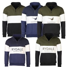 Mens Striped Embroidered