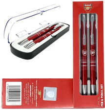 Arsenal FC Executive Black Ink Ballpoint Pen & Pencil AFC Gift Set