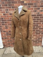 Baily’s of Glastonbury Vintage Women Sheepskin coat Brown Size 16 -Chest 97cm